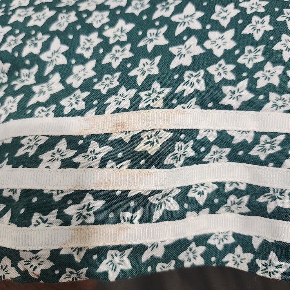 Kathie Lee Vintage Long Sleeve Button Down Floral Midi Dress Size 8 Green - Picture 12 of 12